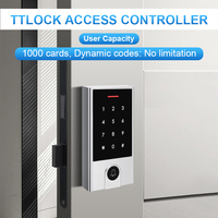 Sistema de Control de Acceso para Puertas con Teclado Inteligente WiFi, Lector de Tarjetas RFID 13.56Mhz IC, Resistente al Agua para Uso en Exteriores, con App TTlock y Contraseña