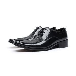 High Quality Men's VALENTINA Leather Lace-up <b>Pointed</b> <b>Toe</b> Formal Wedding Shoes with Insole <b>Flat</b> Design Anti-Slip Summer Spring - Product Image 3