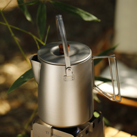 Bouilloire à café en titane personnalisée pour le camping, avec isolation thermique de 6 à 12 heures, portable pour la randonnée et les pique-niques en plein air