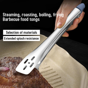 Pinces <span class=keywords><strong>de</strong></span> <span class=keywords><strong>cuisine</strong></span> en acier inoxydable <span class=keywords><strong>de</strong></span> qualité alimentaire, légères, antidérapantes, résistantes à la chaleur, lavables au lave-vaisselle, pour usage domestique - Product Image 4