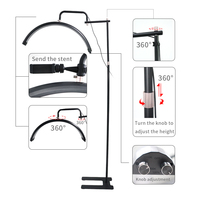 Support de téléphone à lumière demi-lune 50W HD-M8X 3000K-6000K pour salon de beauté, extension de cils, lampe LED avec télécommande sans fil