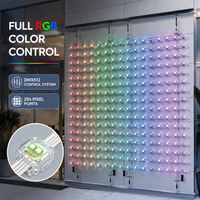 Pixel LED RGB extérieur pour affichages multimédias sur façade de bâtiment - DMX512, sources lumineuses ponctuelles programmables, indice de protection IP67.