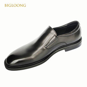 Sepatu Pria Kulit Sapi Hitam Bergaya untuk Pernikahan, Tali Sepatu, Sol Karet, Semua Musim untuk Penggunaan Sehari-hari - Product Image 3