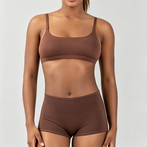 Set <span class=keywords><strong>Reggiseno</strong></span> Push-up Americano ed Europeo Senza Cuciture per Donna, Taglie Forti, in <span class=keywords><strong>Cotone</strong></span>, Sportivo, <span class=keywords><strong>con</strong></span> Slip, Senza Fodera, Senza Gancetti - Produttore - Product Image 1