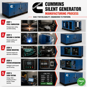 Generador Diésel Silencioso de Arranque Automático de 80 kVA, 64 kW, Refrigerado por Agua, Trifásico, 4BTA3.9-G11, con Motor Cummins, Weichai, Yuchai, Perkins - Product Image 4