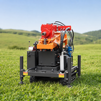 Machine de forage de puits d'eau portable sur chenilles, moteur diesel, hydraulique, pour usage agricole, profondeur 200m