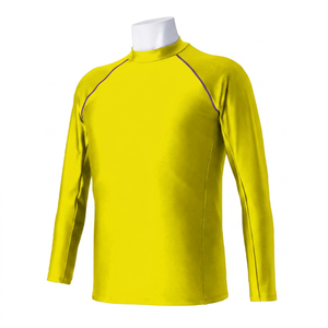 Chemise de compression à manches longues pour homme, en spandex et polyester noir, à séchage rapide, pour l'entraînement et les sports nautiques - Product Image 4