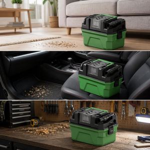 Aspirateur sans sac humide et sec, batterie lithium, moteur sans balais, filtre HEPA, capacité 15L, pour la maison, la voiture, le garage et l'hôtel - Product Image 4