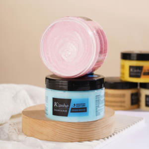 Kanho ผลิตภัณฑ์ดูแลผิวขายส่งธรรมชาติคอนเทนเนอร์มะนาวสตรอเบอร์รี่ถั่วนมฉลากส่วนตัวน้ําตาลไวท์เทนนิ่งขัดผิว - Product Image 6