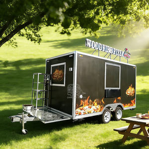 Remolque de cocina móvil cuadrado con certificación CE DOT para importación estadounidense con equipamiento completo para hamburguesas, pizza, barbacoa y comida callejera. - Product Image 3