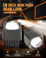 Modul Proyektor M1 Mini LED Bi Lens 1.5 Inch 12V 25W 3000 Lm 6000K Universal untuk Retrofit Upgrade Lampu Depan Mobil