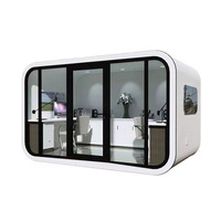 Maisonnette Modulaire Préfabriquée Entièrement Meublée de 40 pieds, Cabine Apple Personnalisée avec Salle de Bain, Panneaux Sandwich en Acier, Capsules Tiny House pour Hôtels et Complexes Hôteliers
