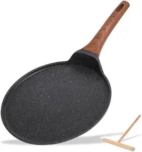 Crepe Pancake Pan Non Stick Skillet Grill Pan Griddle with Round Inductive Flat