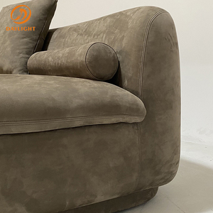 Série de salon minimaliste italienne : Canapé d'angle créatif en arc, grand canapé modulable en tissu givré <span class=keywords><strong>Piaf</strong></span> - Product Image 5