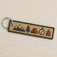 Porte-clés personnalisé avec logo brodé, patch tissé, couleur personnalisée, écologique, fabrication directe pour cadeaux promotionnels d'entreprise