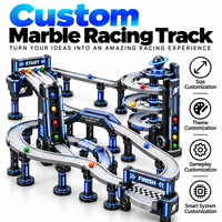 Piste de course modulaire personnalisée en marbre avec éclairage LED interactif pour centre d'arcade, centre commercial et parc d'attractions