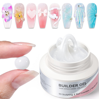 BORN PRETTY HEMA TPO FREE 60ml Gel de modelage 3D transparent blanc laiteux, non collant, pour extension rapide et sculpture de fleurs