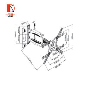 Support mural pour moniteur de bureau 80 Dual Riser Beygorm Presenter Prompter Patient Trolley Wall Stand - Product Image 5