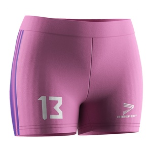 Shorts Deportivos de Voleibol para Mujer, Color Rosa, Antibacterianos, Compresivos, de Poliéster y Elastano, con Cintura Elástica - Product Image 5