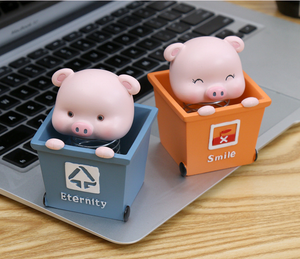 1pc Creative Adorable Pig Dashboard Bobblehead Doll <b>Car</b> Ornament Vehicle <b>Interior</b> Craft Wholesale - Product Image 3