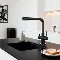 Robinet de cuisine à 5 voies en laiton de couleur personnalisée pour purificateur d'eau pure et gazeuse, chaude, froide et glacée 5 en 1 pièces de filtre à eau