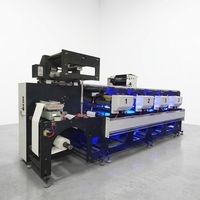 Mesin Cetak Label Plastik Kertas Flexo In-Line 8 Warna Otomatis Penuh New Sunrise SR-350-8 180m/menit Layar Sentuh UV Curing