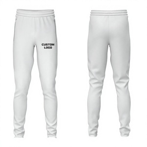 Custom <b>White</b> Regular Fit <b>Trouser</b> Pant Polyester Fleece Apparel Sportswear Pakistan - Product Image 1