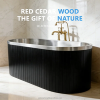 Baignoire ovale haut de gamme en acier inoxydable et bois massif pour bain froid, écologique, pour usage extérieur, maison, salle de sport, spa, récupération physique
