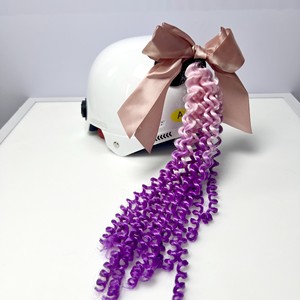 Motocicleta Moto Casco Trenzas Coleta Cola de Caballo Trenzas Gran Ventosa Casco Decoración - Product Image 4
