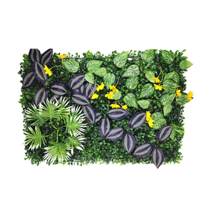 高品質プラスチック製人工多肉植物、花と草付き、100x100x6CM、屋内外兼用 - Product Image 3