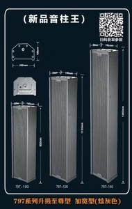 Columna de Sonido PA para Exteriores TIANLAI Serie 797, Resistente al Agua, 797-80 Gris, Altavoz de Pared para Proyectos de Ingeniería - Product Image 6