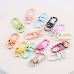 Hebilla de puerta en forma de U colorida con anillo de resorte, 20mm 25mm, clip metálico, accesorios de joyería DIY para la fabricación de dijes para bolsos - Product Image 2