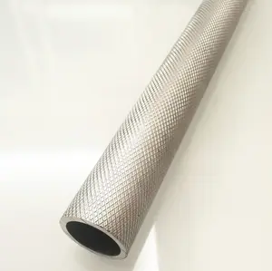 Low price good quality clear anodized aluminum knurled tube