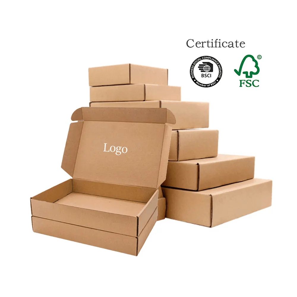 Wholesale Custom Mailer Box Corrugated Box Custom Packing Mailing Brown Kraft Packaging Box Cardboard Shipping