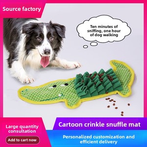 Alfombra Olfativa Moderna para Perros con Diseño <span class=keywords><strong>de</strong></span> <span class=keywords><strong>Cocodrilo</strong></span>, Tapete <span class=keywords><strong>de</strong></span> Alimentación Lenta para Estimulación Sensorial, Alivio del Estrés, Entrenamiento Olfativo y Juguete Masticable - Product Image 2