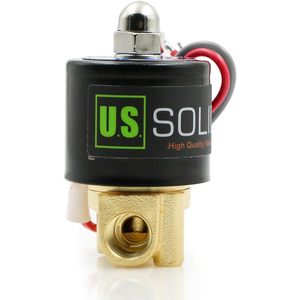 EE. UU. Válvula Solenoide de Latón Sólido de 1/4 Pulgada, 24 VCA, Normalmente Cerrada, VITON - Product Image 2