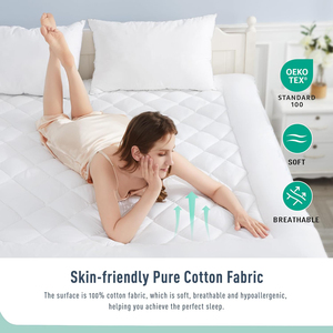 Surmatelas <span class=keywords><strong>moelleux</strong></span> extra épais en coton, matelassé, avec poches profondes, alternative au duvet, type Pillow Top - Product Image 2