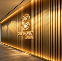 Conception de logo 3D pour entreprise, signalétique LED extérieure, indice d'étanchéité IP65, lettres LED autoportantes/montées au mur, panneau publicitaire