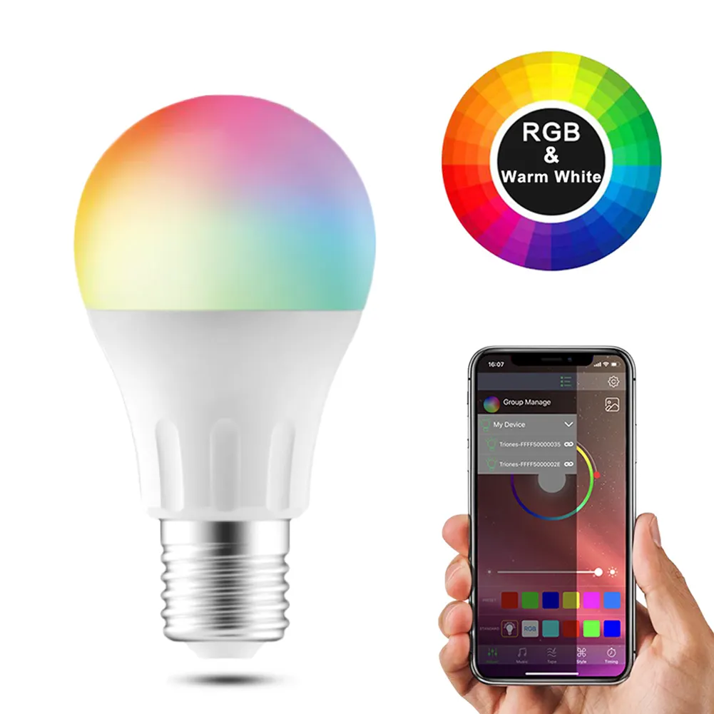 Light Bulb Led E27 NEW CTORCH Rgbw Bulb E27 7W 9W 12W WiFi Lampada Led Light Smart Bulb Support Alexa