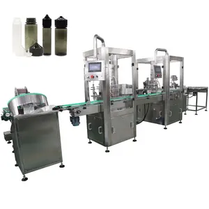 Automatic Chubby Gorrila Bottle Oil Vial Liquid Plastic Bottling Filling Capping Labeling Machine