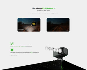 กล้องติดรถมอเตอร์ไซค์ DDPAI Ranger M1 รุ่นดั้งเดิม ความละเอียดวิดีโอ 3K แบบคู่ รูรับแสงขนาดใหญ่พิเศษ F1.55 - Product Image 3