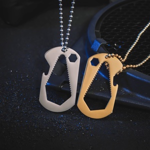 Collana <span class=keywords><strong>con</strong></span> <span class=keywords><strong>Ciondolo</strong></span> Geometrico Irregolare Personalizzato in Stile Hip Hop, Design a Chiave Inglese e Cavatappi, Gioielleria Artigianale - Product Image 3