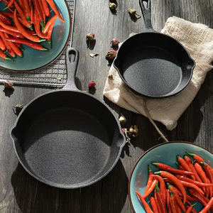 खाना पकाने के लिए थोक गैर-स्टिक डीप कास्ट आयरन ग्रिल पैन स्किलेट ग्रिड पैन स्किलेट - Product Image 3