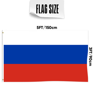 Drapeau de la Russie personnalisé OEM 90x150cm en polyester pour décoration extérieure, imprimé recto-verso, bannière 3x5ft pour les événements du Jour de la Victoire - Product Image 2