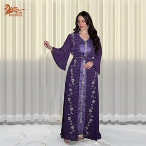 <strong>Abaya</strong> Dubai 2024 <strong>Chiffon</strong> <strong>Abaya</strong> 2 Pieces Set Diamond Flare Sleeve Ladies <strong>Abaya</strong> Dresses - Product Image 6