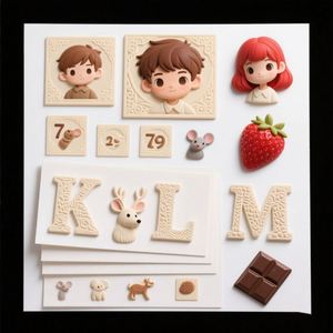 3D Gel <b>Letters</b> and 4D Relief Sculpture Digits Blank Number Plate - Product Image 4