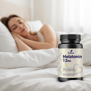Großhandel 12mg Melatonin Schlafmittel 100% Drogenfrei Beerengeschmack 180 Tabletten Nahrungsergänzungsmittel in Sporternährung Schlaftabletten - Product Image 1