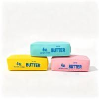 Balle anti-stress souple et craquante de 4 oz en forme de beurre de fromage, à remontée lente, remplie de billes, avec son de craquement, jouet sensoriel, entrepôt USA