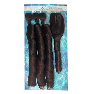 Extension di Capelli Naturali Sintetici in Un Pacchetto, Ricci Francesi a Spirale con Chiusura - Product Image 2