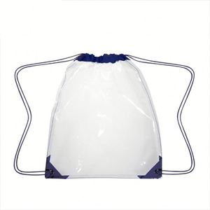 Most Popular Clear PVC Plastic <b>String</b> Sport Drawstring <b>Bag</b> for Selling - Product Image 3